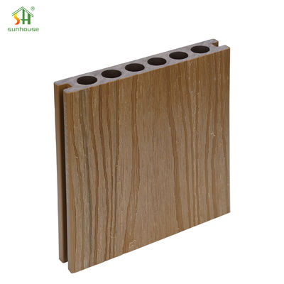 Outdoor Slip Resistant WPC Deck Flooring 145x20mm With Embossed Texture