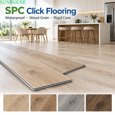 Хорошая цена. Варианты толщины SPC Click Flooring Rigid Core Vinyl Plank 4 мм, 5 мм, 6 мм для жилых и коммерческих проектов онлайн
