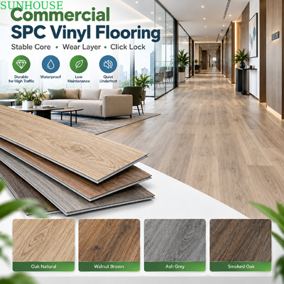 Хорошая цена. Premium SPC Click Lock Flooring с точной фрезерной системой для стабильной установки и коммерческих проектов онлайн